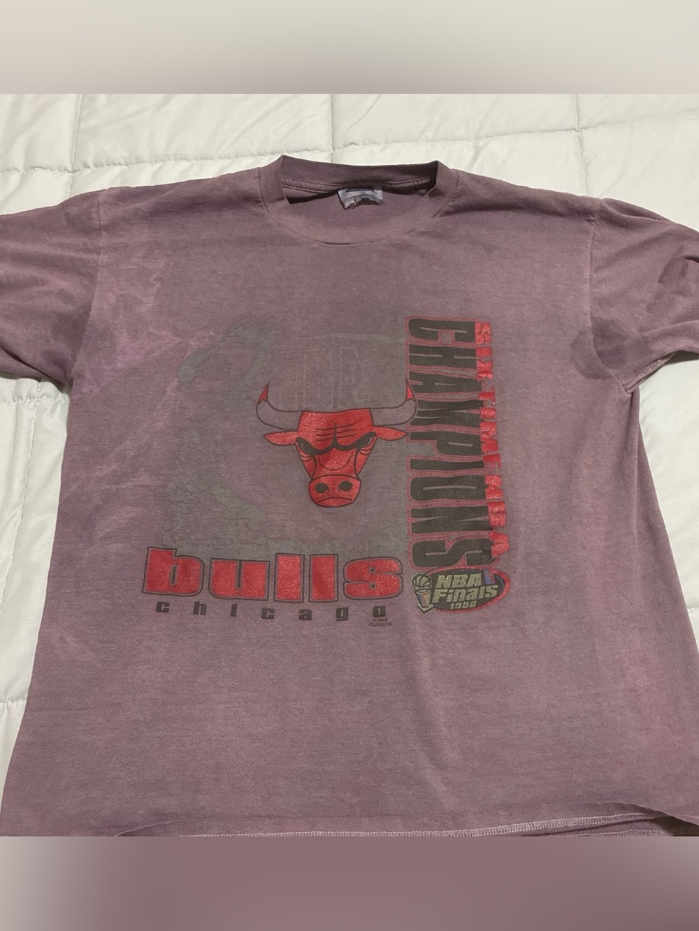Chicago Bulls Champions Graphic T‑Shirt - Dusty Mauve